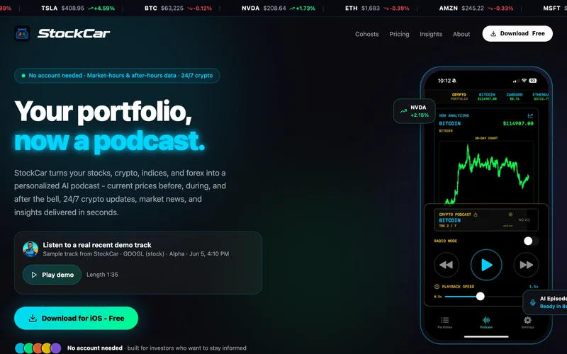 StockCar — A podcast of your portfolio, not the market.